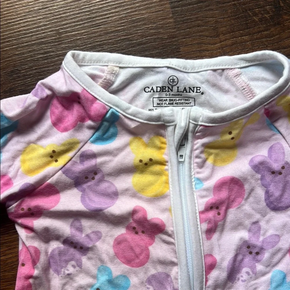 NWT Caden Lane One Piece Easter Pajama - Peep Bunny Marshmallows - Picture 3 of 6